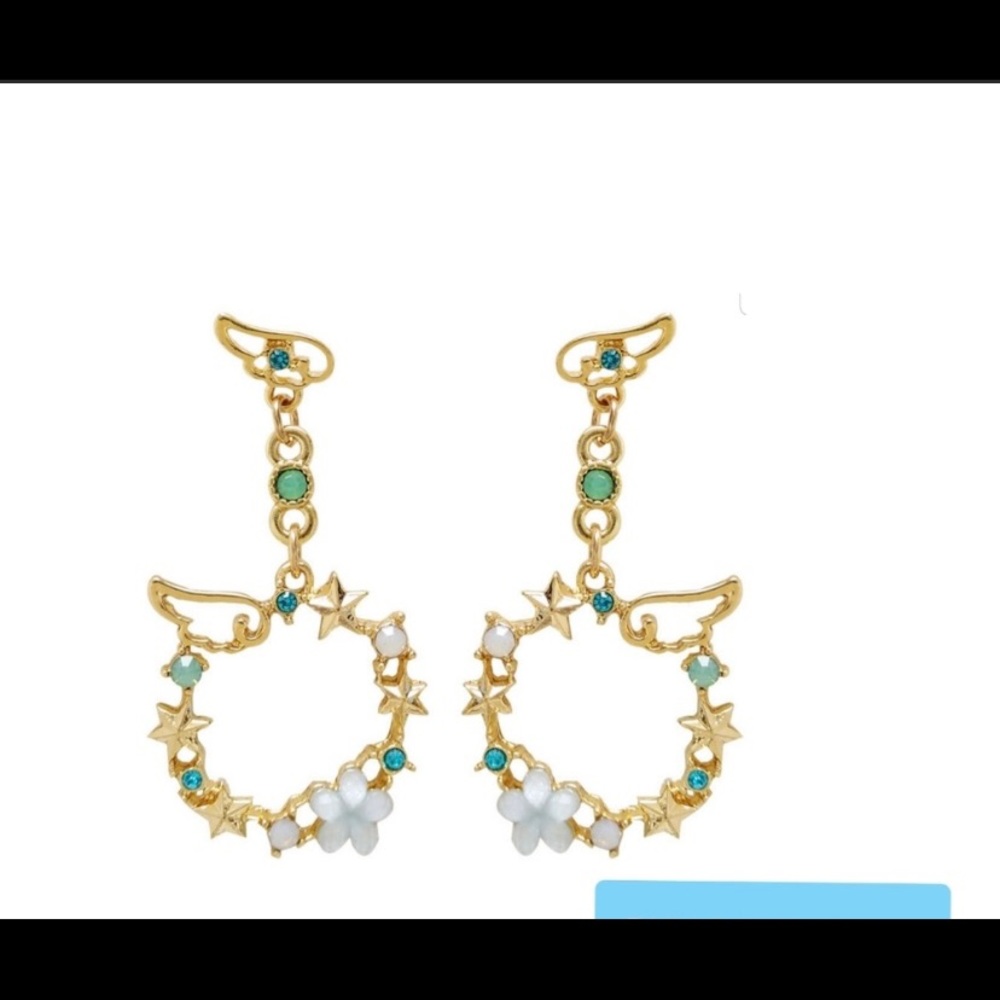 ❤NEW fashion floral & wing studs earrings